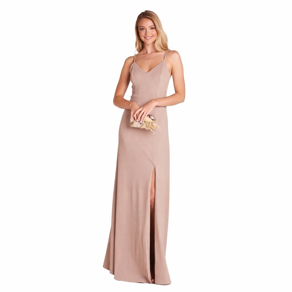 Birdy Grey Jay Taupe Maxi Dress Bridesmaid Formal Wedding Guest Gown Size XS - Picture 2 of 12